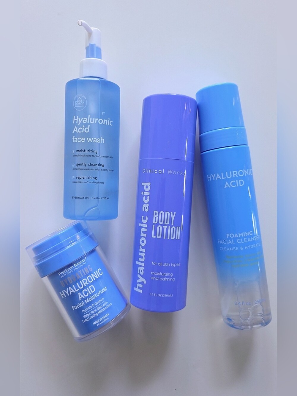 Hyaluronic Acid Moisturizing Facial Cleanser & Body Lotion Set